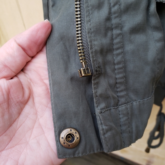 A New Day Army Green Drawstring Utility Jacket - S - Picture 11 of 16